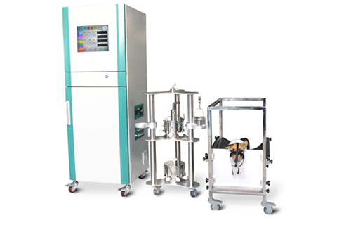 图3 大动物（8只比格犬）口鼻吸入袒露系统