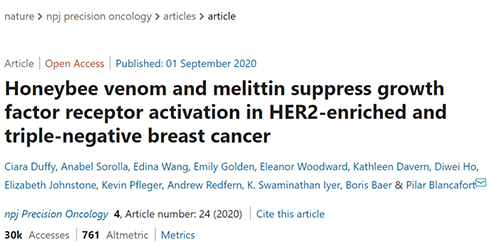 攻克三阴性乳腺癌，，蜜蜂毒液竟是要害？？？
