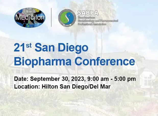 9月30日，豪门国际官网陈春麟博士将出席第21届圣地亚哥生物制药大会